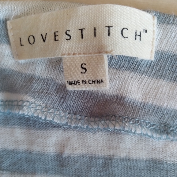 Lovestitch Striped Off-Shoulder Top - Grey & White - Picture 6 of 6